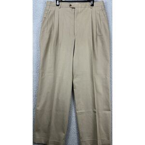 VINTAGE Steve Stricker‎ Pants Mens 38X30 Tan Golf Khakis Chino Straight Pleated
